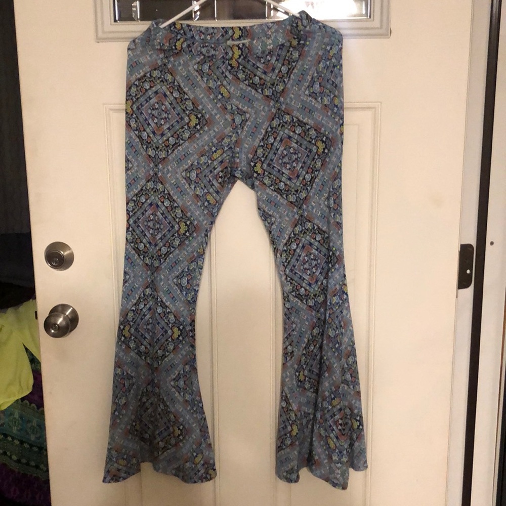 Love Fire Bell Bottom Knit Pants